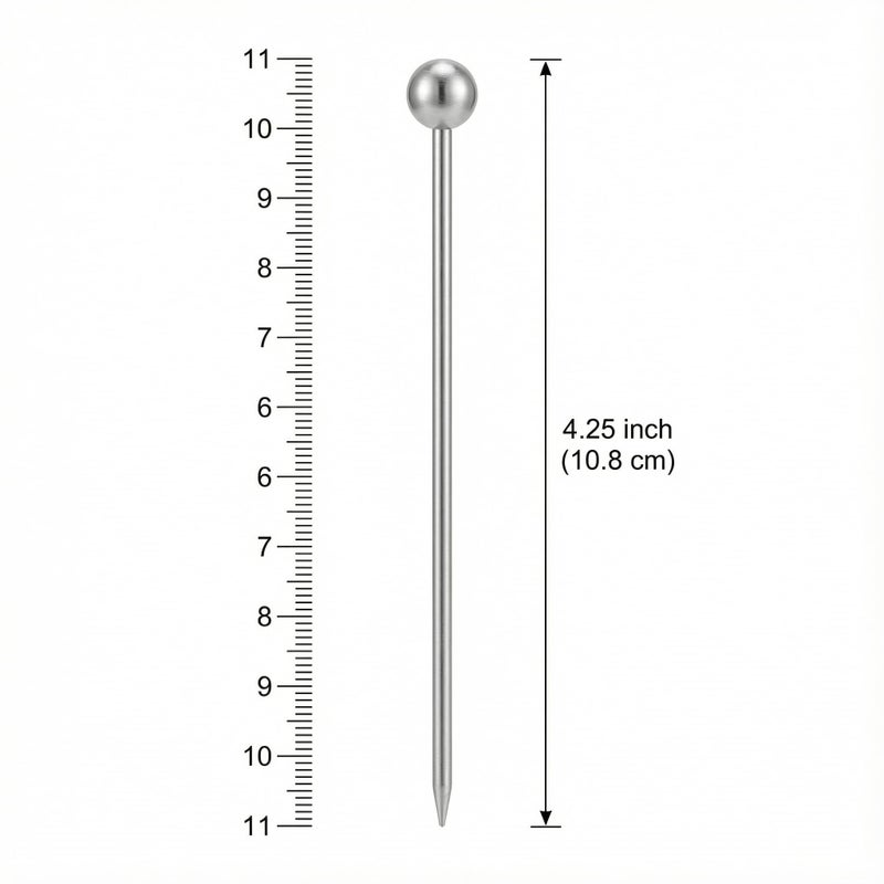 I-MART 15 Pack Stainless Steel Cocktail Picks Martini Olive Skewers, Reusable Metal Garnish Sticks for Drinks, Appetizers, Bloody Mary, Olives, Citrus, Fruit Decor (Silver, 4.25 Inch) - Image 3